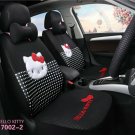 Hello Kitty Cartoon Car Seat Covers Set Universal Car Interior Black