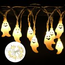 15ft Halloween String Light 30 LED White Ghost Fairy Lights With Battery US Stoc
