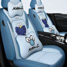 Cartoon  Monster Car Seat Covers Set Universal Car Interior Sets 5 Colors-Blue