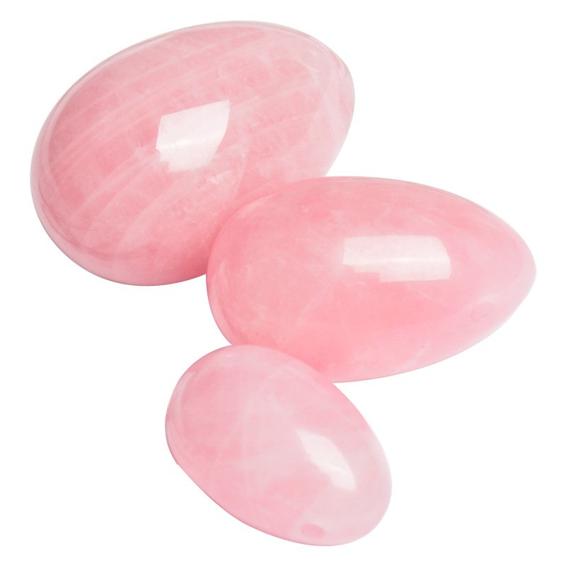 Natural Jade Stone Vaginal Eggs Set Rose Quartz Jade Yoni Eggs Kegel Exercise