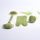 100% Nature Jade Stone Massage Bar Massager Mushroom Comb Green