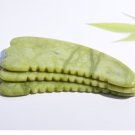 2pcs 100% Nature Jade Stone Massage Comb Massager Green