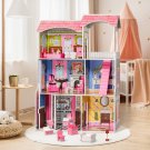 Classic Wooden Dollhouse , Pretend Play Toys for Girls and Toddlers