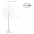 4FT 6FT Snowflake Christmas Tree with LED Lamp White Home Decoration US STOCK