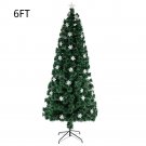6FT 7FT Small Light Fiber Optic Christmas Tree With Acrylic Snowflakes