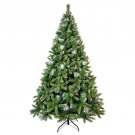 7.4ft Christmas Tree Decoration with 65 Pine Cones 1300 Tips with Metal Stand