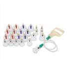 24x U-shape Acupuncture Cups Chinese Vacuum Cupping Set Massage Therapy Suction