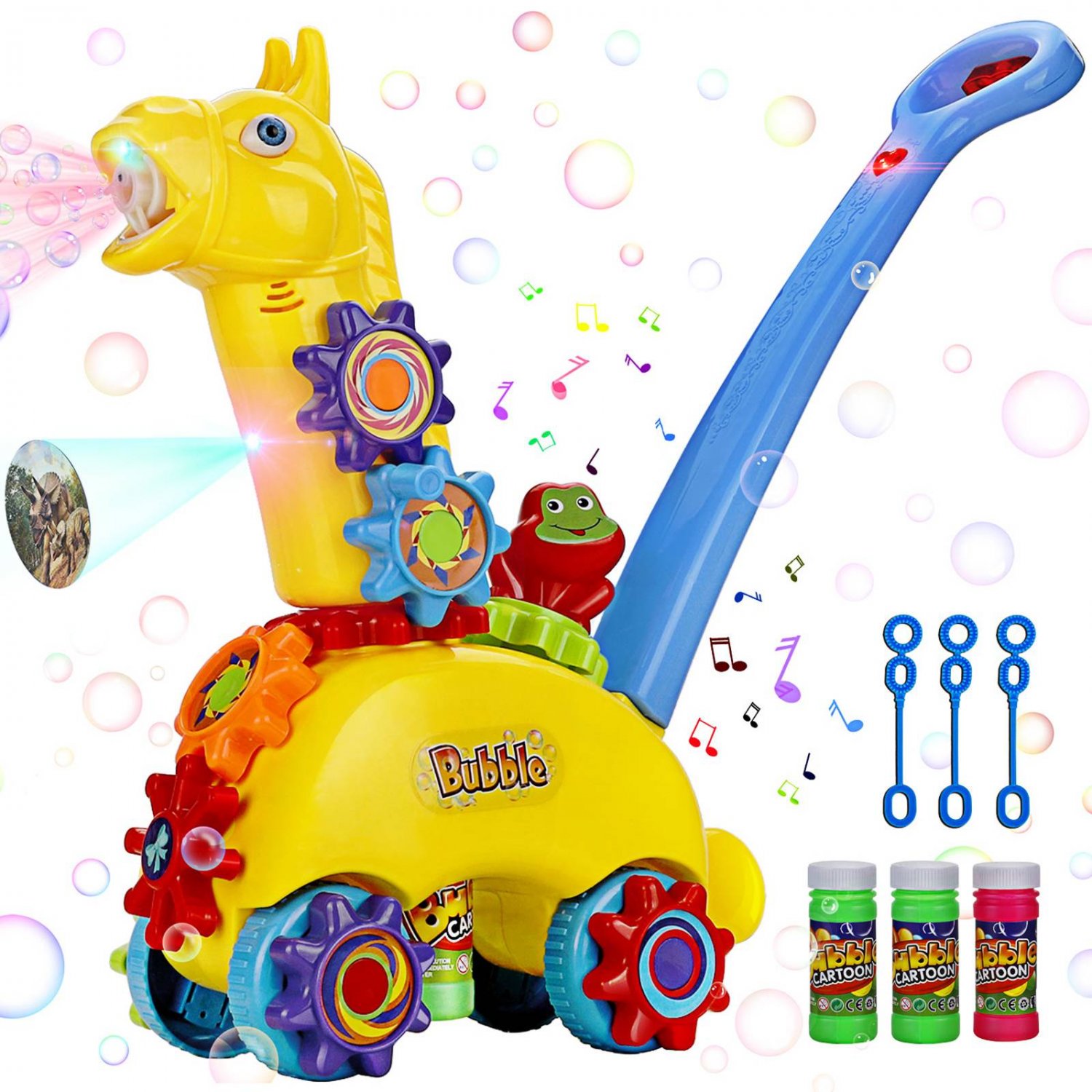 Bubble Mower for Toddlers, Music & Light Bubble Lawn Mower Maker Machine