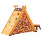 Kids Play Tent-4 in1 Teepee Tent with Stool and Climber,Foldable Playhouse Tent