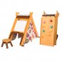 Kids Play Tent-4 in1 Teepee Tent with Stool and Climber,Foldable Playhouse Tent