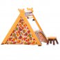 Kids Play Tent-4 in1 Teepee Tent with Stool and Climber,Foldable Playhouse Tent