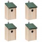 Bird Wooden Houses 4 pcs Wood House 4.7'x4.7"x8.7"