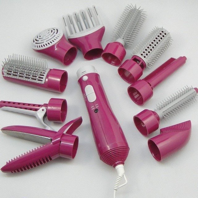 10 in 1 Electric Hair Dryer Brush With Rotating Styler Curler Comb Styling Tools Hair Care Tools