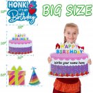 8pcs Birthday Yard Sign with Stakes 22”x18” Outdoor Birthday Lawn Sign for Kids