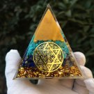 8cm Amethyst Crystal Sphere Orgonite Pyramid Obsidian Chakra Energy Stone
