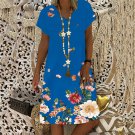 Summer Women Dresses Dress For Women Loose Short Sleeve Casual Fashion Flower Print Soft