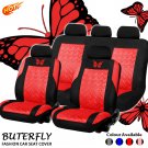 9pcs Universal Auto Seat Covers Car Truck SUV Van Polyester 4 Colors Butterfly