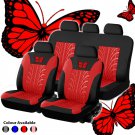 9pcs Universal Auto Seat Covers Car Truck SUV Van Polyester Butterfly Acessories