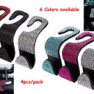 4PCS Bling Car Seat Back Headrest Hooks Hanger Holder Hook for Bag Purse Cloth