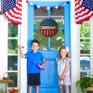 4th of July Patriotic Stars Welcome Sign Independence Day Door Hanger Decor 12"