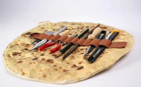 Roll Pencil Case Burrito Storage Bag Funny Tortilla Pen Pouch School Supplies
