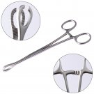 Body Piercing Slotted Sponge Clamp Forceps Tongue Belly Septum Lip Eyebrow Open End