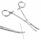 Body Piercing Clamp Forceps Tongue Stainless Steel Bent Sharp Ends Sponge Needles