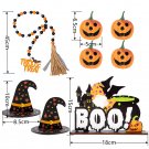 8pcs Halloween Wood Sign Tiered Tray Decor Holiday Home Decoration Festival Flat Wooden