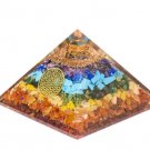 65mm Magic Natural Crystal Orgonite Pyramid Reiki Amethyst Sphere Energy Healing Chakra Meditation