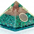 65mm Magic Natural Crystal Orgonite Pyramid Reiki Amethyst Sphere Energy Healing Chakra Meditation