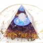65mm Magic Natural Crystal Orgonite Pyramid Reiki Amethyst Sphere Energy Healing Chakra Meditation