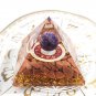 65mm Magic Natural Crystal Orgonite Pyramid Reiki Amethyst Sphere Energy Healing Chakra Meditation