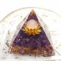 65mm Magic Natural Crystal Orgonite Pyramid Reiki Amethyst Sphere Energy Healing Chakra Meditation
