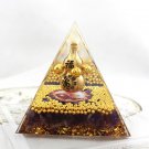 50 60 80mm Magic Natural Crystal Orgonite Pyramid Reiki Amethyst Sphere Energy Healing Chakra