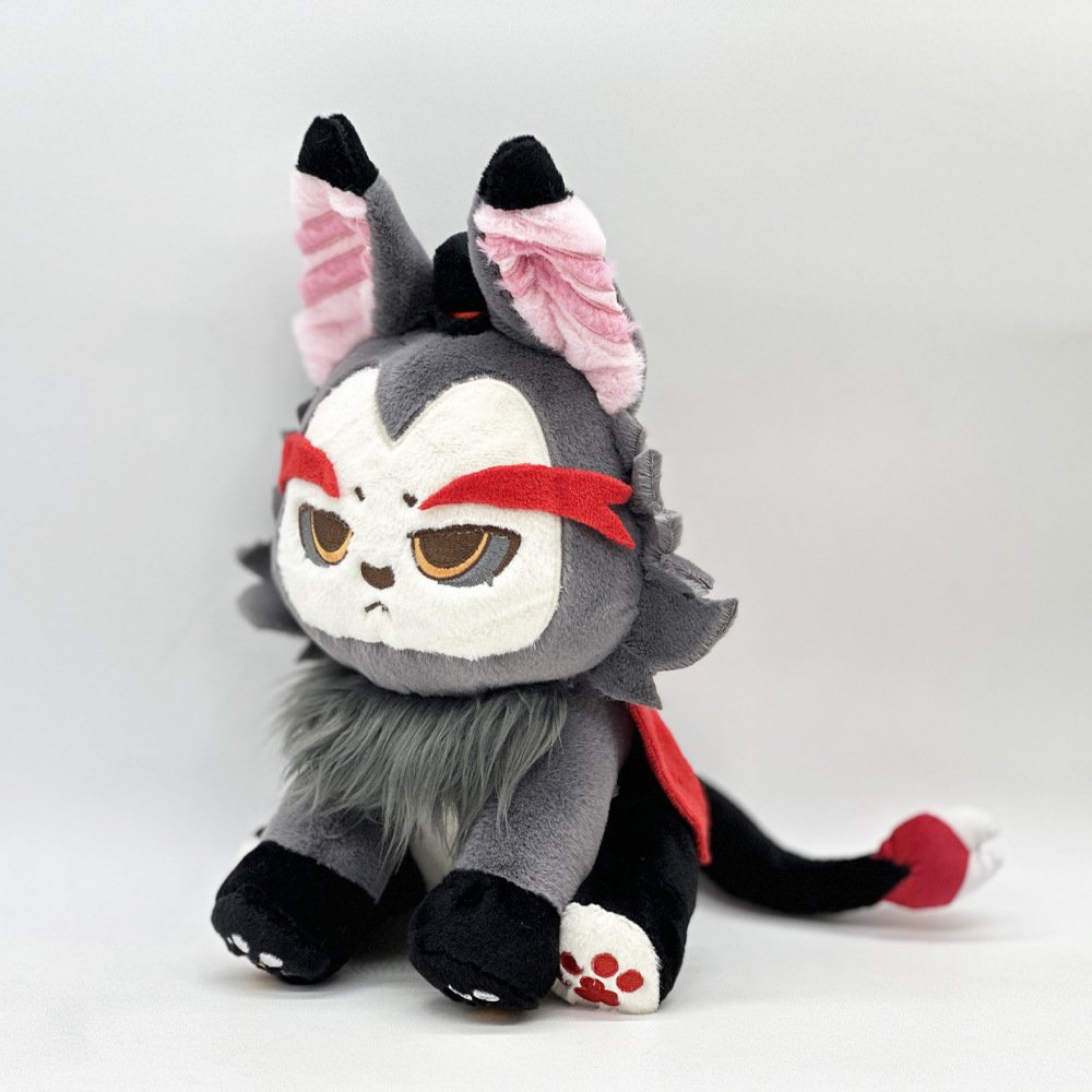 Hazbin Hotel Husk Meow Plush Stuffed Toy Doll Cute Angle Meow Children Gift