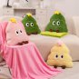 Colorful Xmas Tree Pillow with Blanket Stuffed Plush Toy Doll Christmas Gift