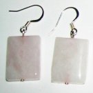 Rose Quarts big earrings