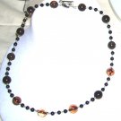 Black Onyx and Smoky Quarts Necklace