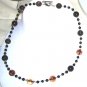 Black Onyx and Smoky Quarts Necklace