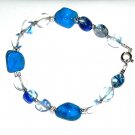 Blue Quartz with Turquoise Howalite bracelet