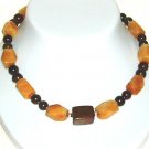 Peach Aventurin with brown jade