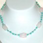 Turquoise with Rose quarts