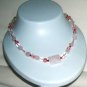 Rose and cherry quarts necklace.