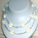 Opalit with Crystals- Double necklace