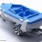 RARE! KEY CHAIN WHITE BLUE FISHING BOAT BASS FLY DRIFT & TRAILER NEW LTD EDITION