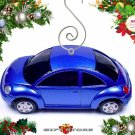 HTF CHRISTMAS ORNAMENT BLUE VW NEW BEETLE BUG VOLKSWAGEN CUSTOM LIMITED EDITION
