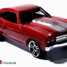 KEY CHAIN MEDIUM RED & SILVER FLAMED STRIPES 1970/71 CHEVY CHEVELLE SS CHEVROLET KEY CHAIN MEDIUM RED & SILVER FLAMED STRIPES 1970/71 CHEVY CHEVELLE SS CHEVROLET