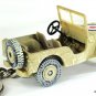 RARE KEY CHAIN US/UK BRITISH SAND CAMO JEEP WILLYS MB/GPW/GP 4x4 WW2 DESERT RATS