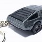 KEY CHAIN SILVER GREY DMC 12 DELOREAN CUSTOM LIMITED EDITION BACK TO THE FUTURE