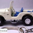 RARE KEY CHAIN WHITE JEEP CJ5 CJ 5 WRANGLER WILLYS KAISER AMC CUSTOM LTD EDITION RARE KEY CHAIN WHITE JEEP CJ5 CJ 5 WRANGLER WILLYS KAISER AMC CUSTOM LTD EDITION